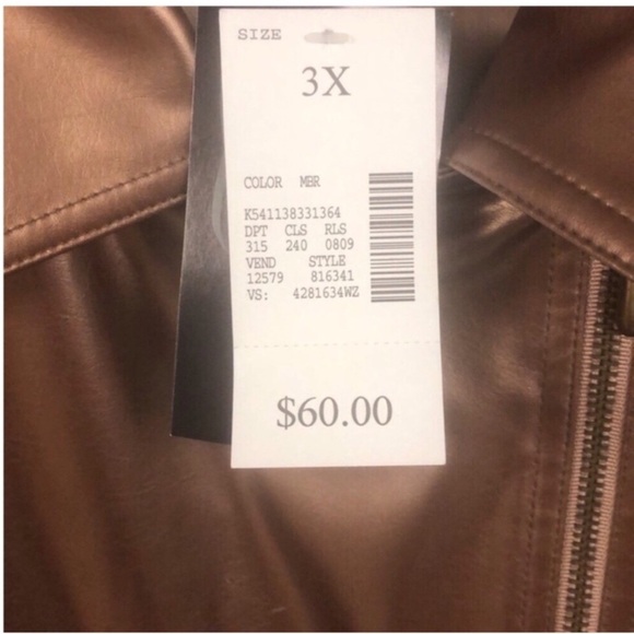 Liz & me 3x bronze metallic full zip jacket lined - Picture 6 of 7